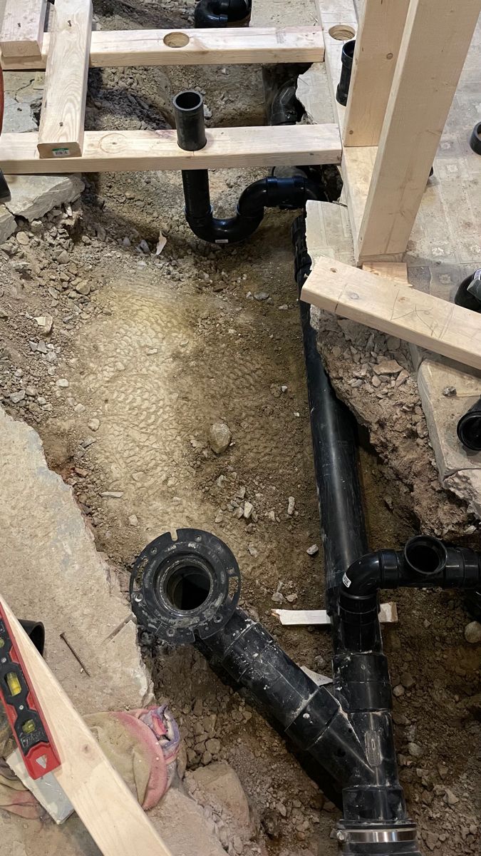 New-build drainage rough-in